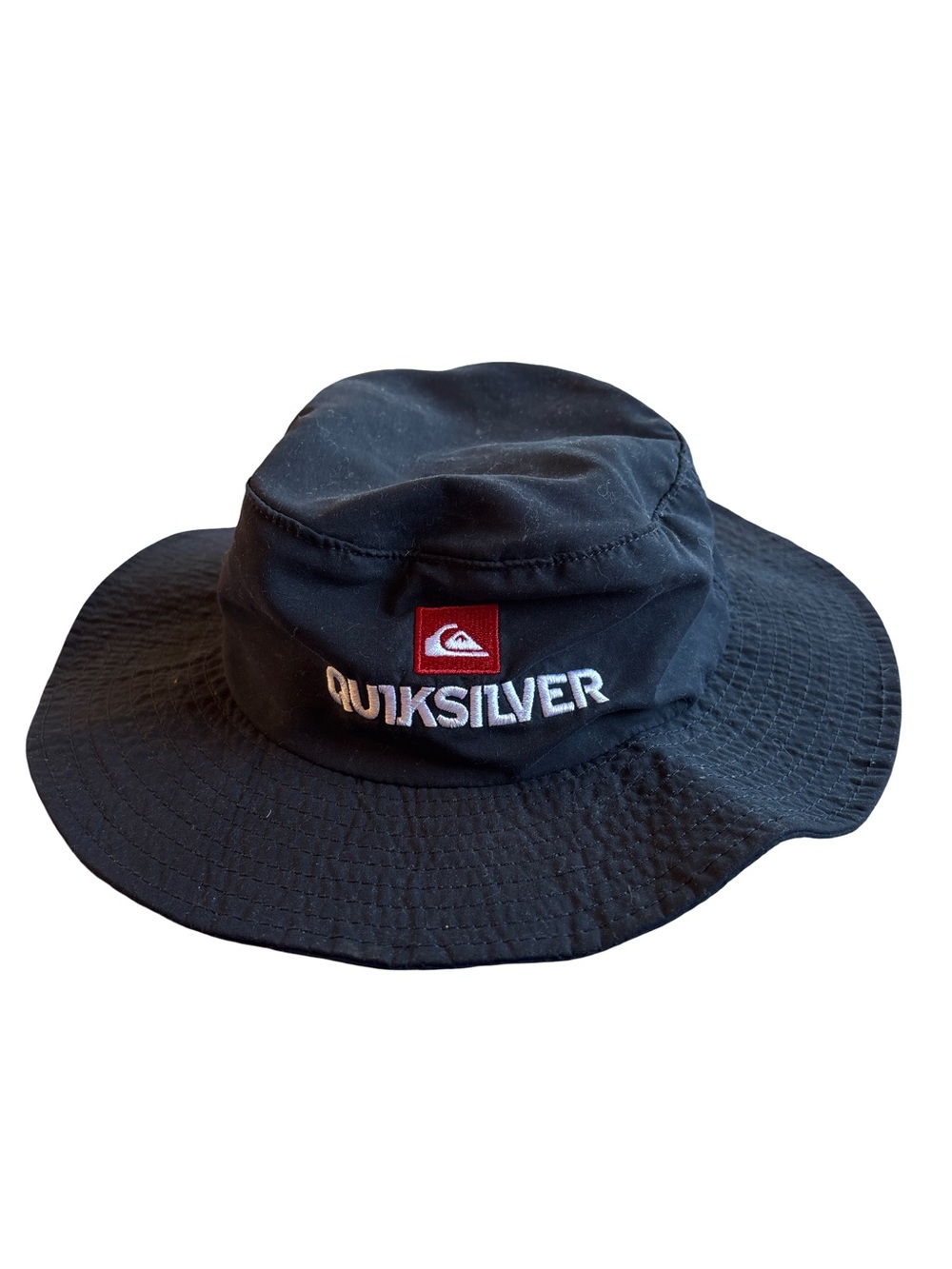 Quiksilver Kids Black Bucket Hat Red Patch 4-6 Years